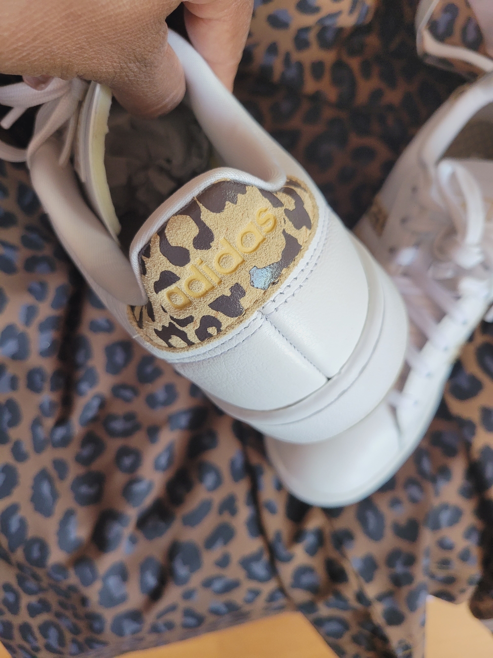 adidas Cloudfoam comfort  Leopard Stripe Sneakers 8.5M - Picture 9 of 12